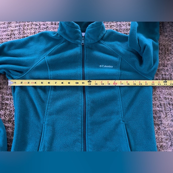Columbia Jacket Womens Large Teal/Green Fleece, Full Zip, zip Pockets, Outdoor - Picture 8 of 11